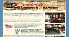 Desktop Screenshot of creeksidesteakhouse.com